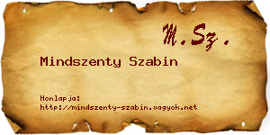 Mindszenty Szabin névjegykártya